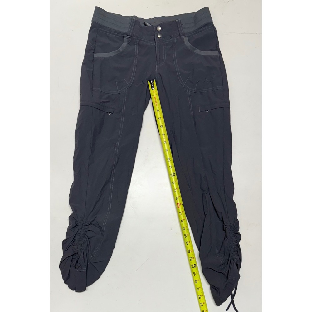 Kuhl Travel Hiking Pants‎ Womens Size 4 Gray Drawstring Cinch Ankle Cargo